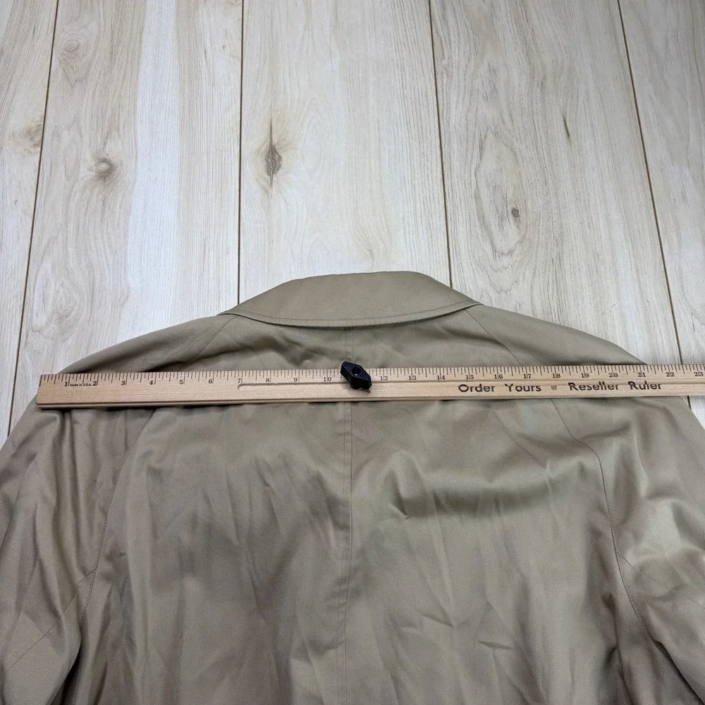 VTG Aquascutum Men's Aqua 5 Water Resistant Trench Coat Khaki/Tan • 42R US